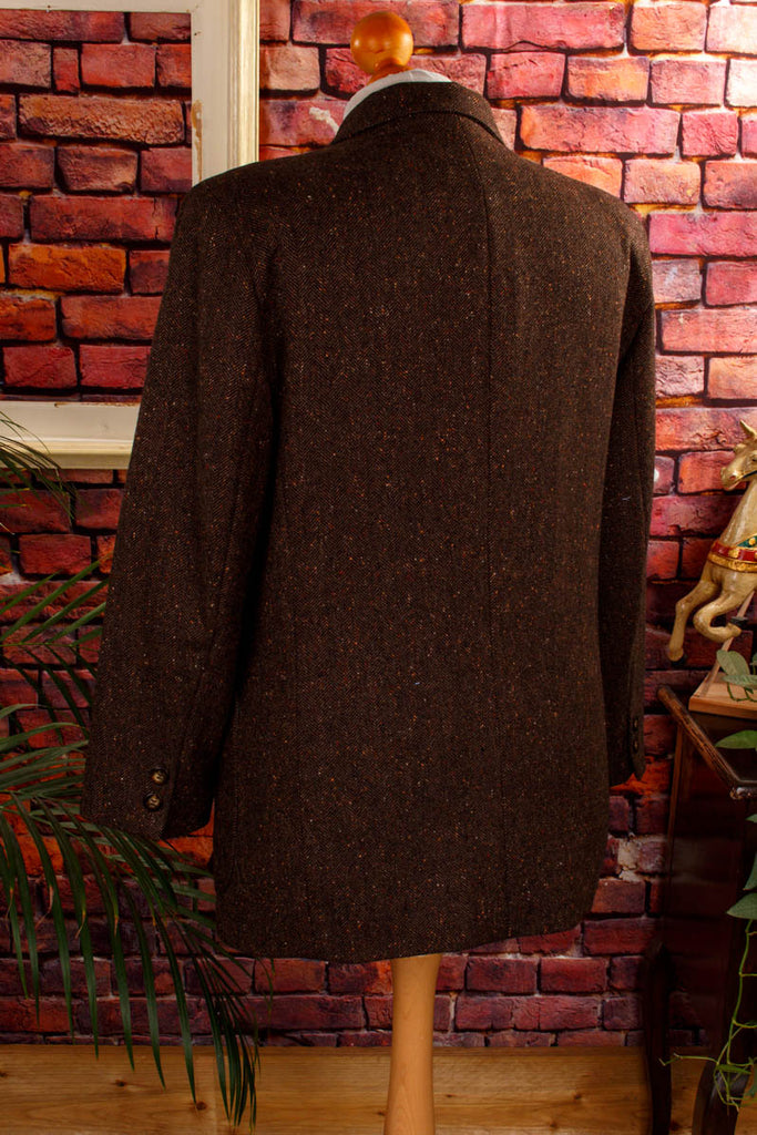 Vintage Tweed Blazer braun 80er 90er braun Frau M 40-42 real-80er Rockabilly Special vintageberlin.de
