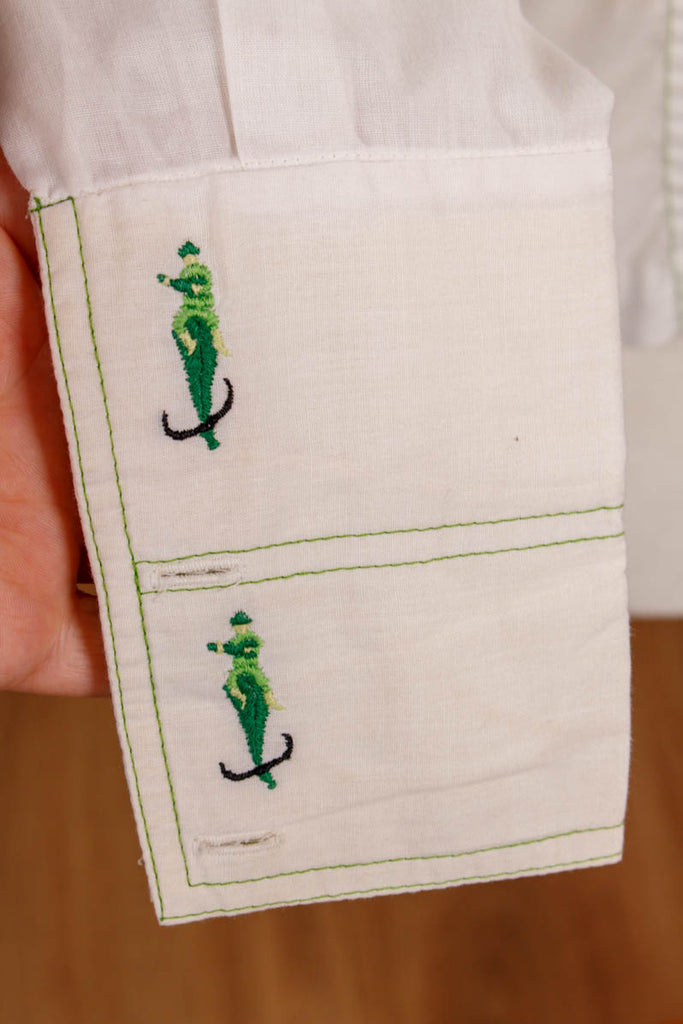 70s Disco Bluse Megakragen süß bestickt 60er 70er beige Boho Disco Frau grün real-disco real-rockabilly Rockabilly S 36-38 Special weiß XS 32-34 vintageberlin.de