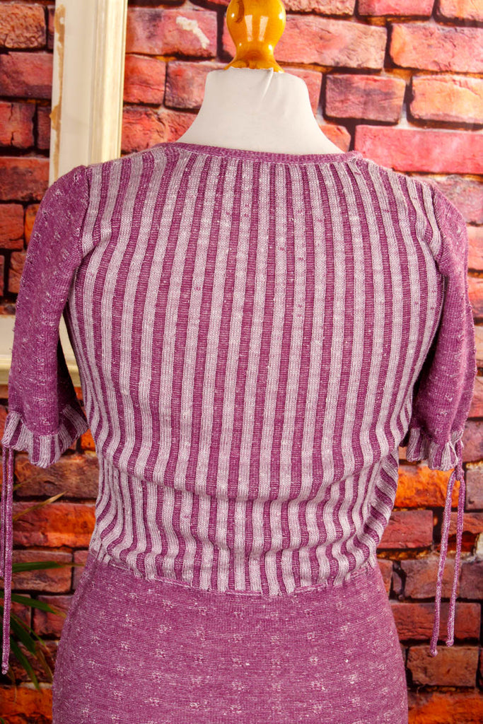 Boho Strickkleid lila meliert 70er Boho Frau Hippie lila M 40-42 real-boho rosa S 36-38 Schlager Special vintageberlin.de