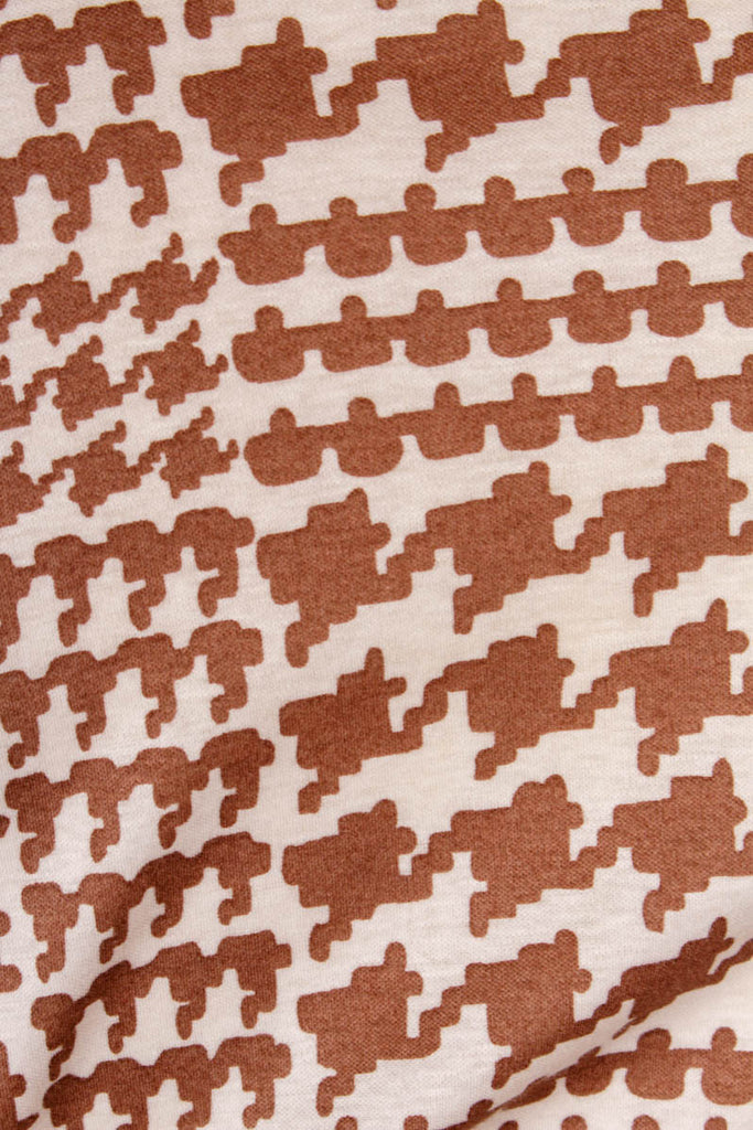 Jerseykleid braun Vichy 80er braun Frau M 40-42 real-rockabilly Rockabilly Sekretärin Special vintageberlin.de