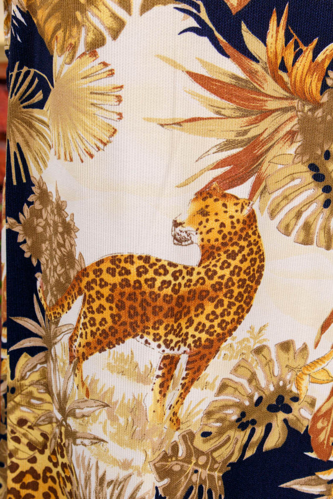 Viskose Top Animal Print 90er Boho bunt Disco Frau L 44-46 Sekretärin vintageberlin.de