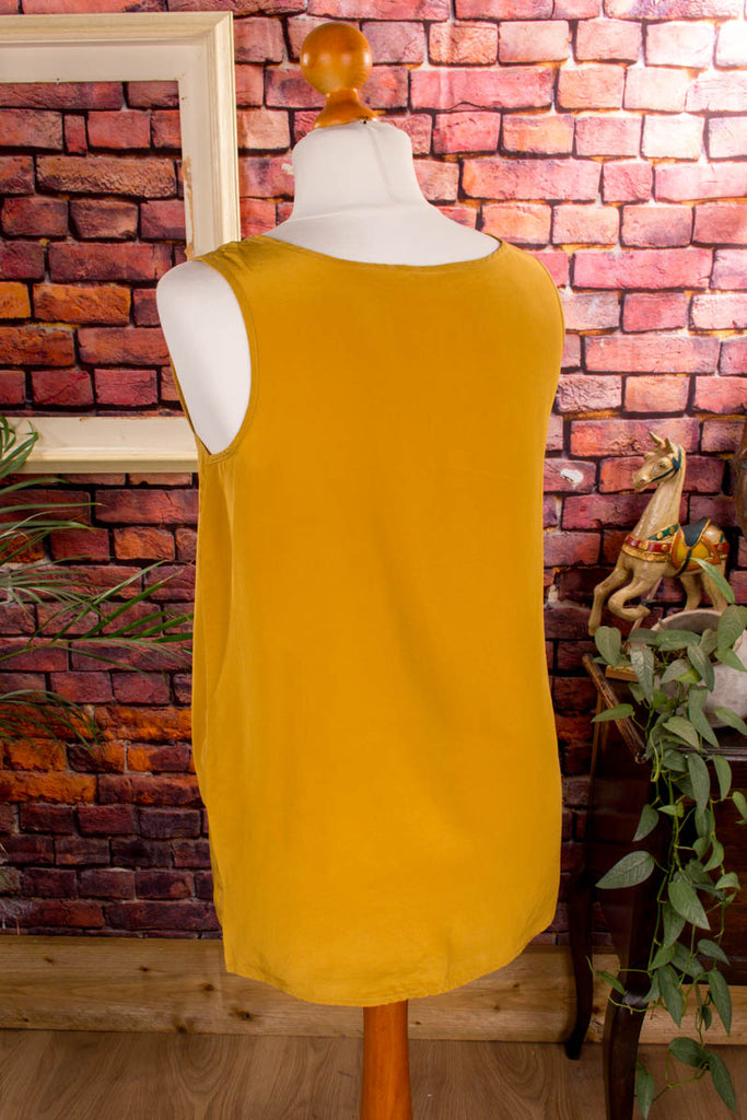 Boho Seidentop gold 90er Boho Frau gold M 40-42 S 36-38 Special vintageberlin.de