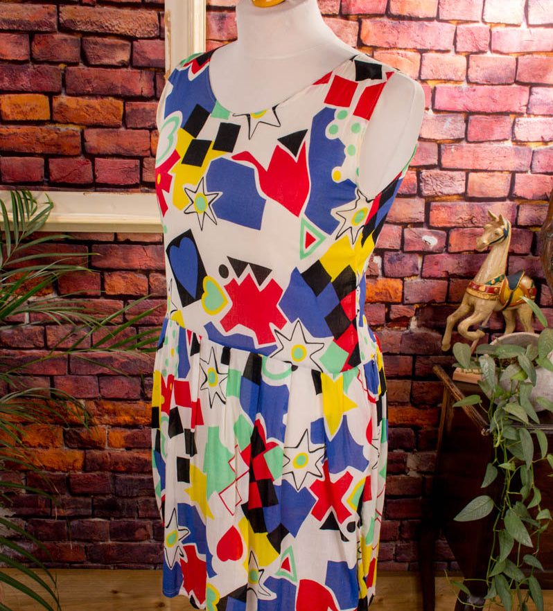 80s Disco Minikleid bunt