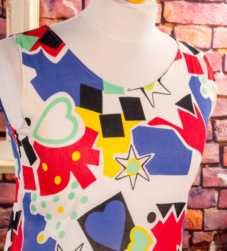 80s Disco Minikleid bunt