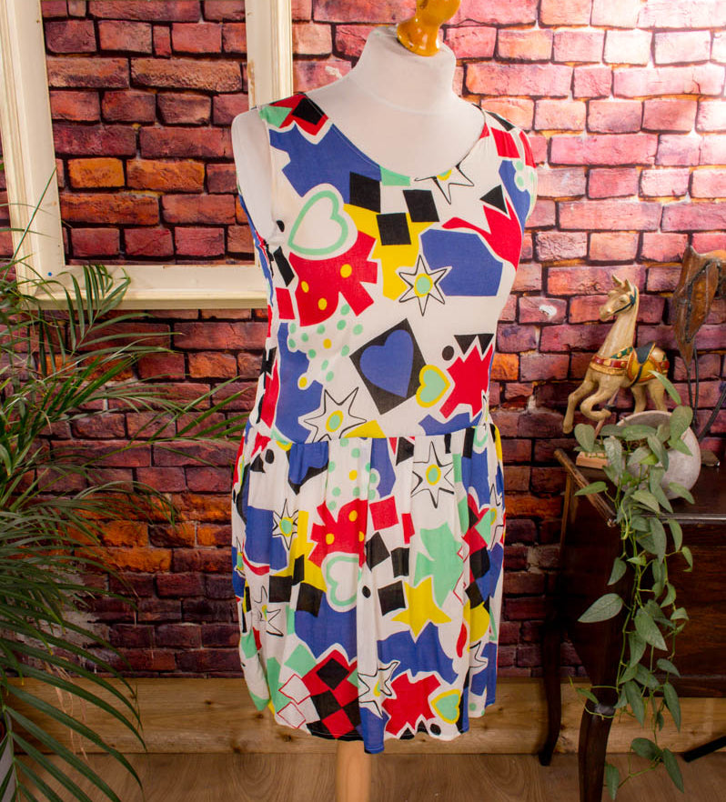 80s Disco Minikleid bunt