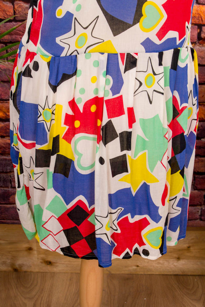 80s Disco Minikleid bunt 20er 80er bunt Charleston Disco Flapper&Charleston Frau M 40-42 real-80er Rockabilly Special vintageberlin.de