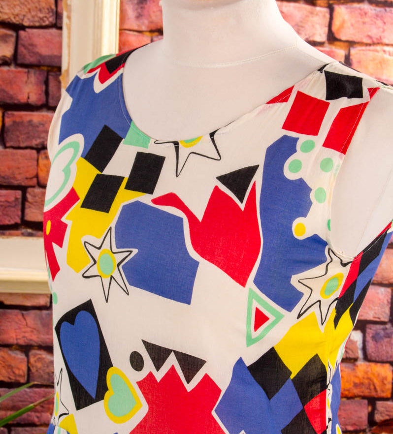 80s Disco Minikleid bunt