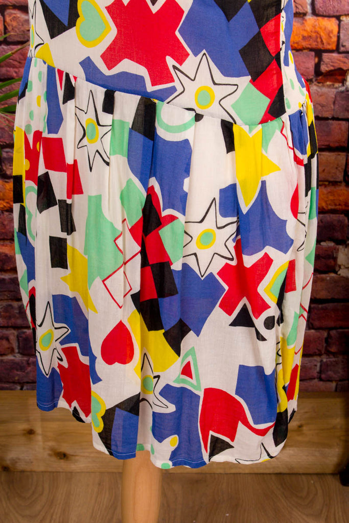 80s Disco Minikleid bunt 20er 80er bunt Charleston Disco Flapper&Charleston Frau M 40-42 real-80er Rockabilly Special vintageberlin.de