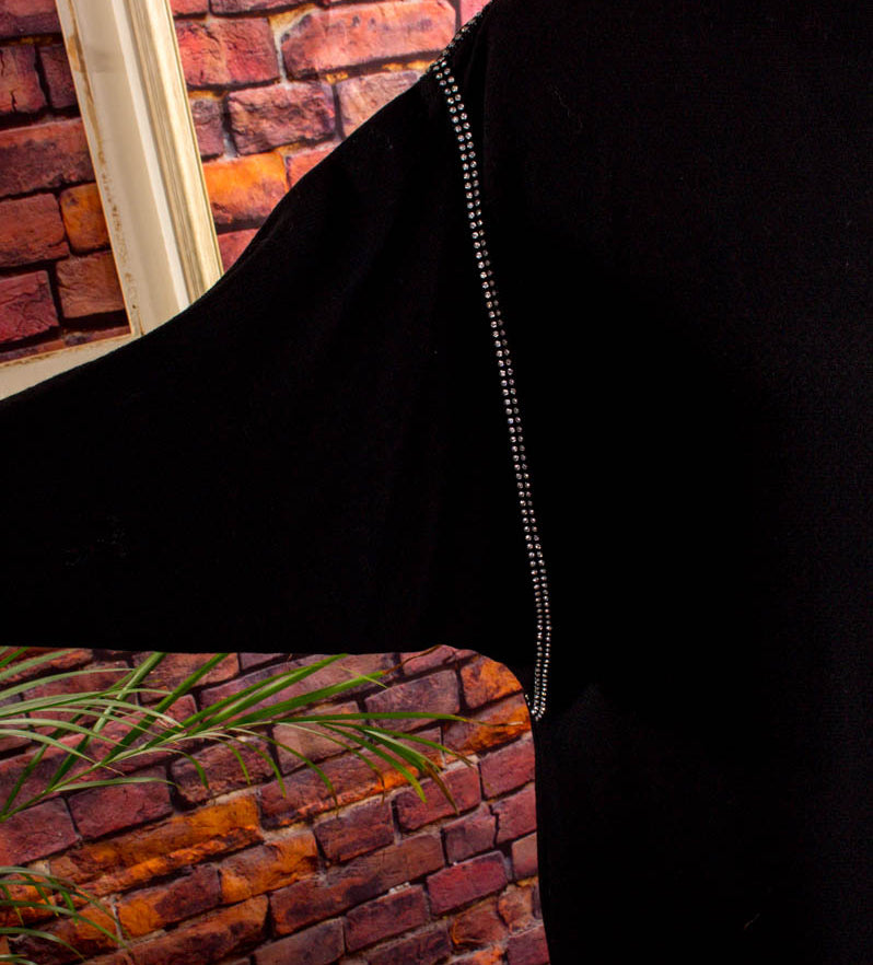 Vintage Abendkleid schwarz + Strass