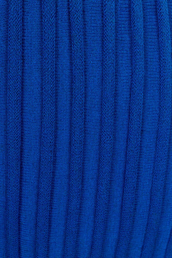 70s Strickrock Rippmuster 70er blau Boho Frau M 40-42 Rockabilly S 36-38 Sekretärin Special vintageberlin.de