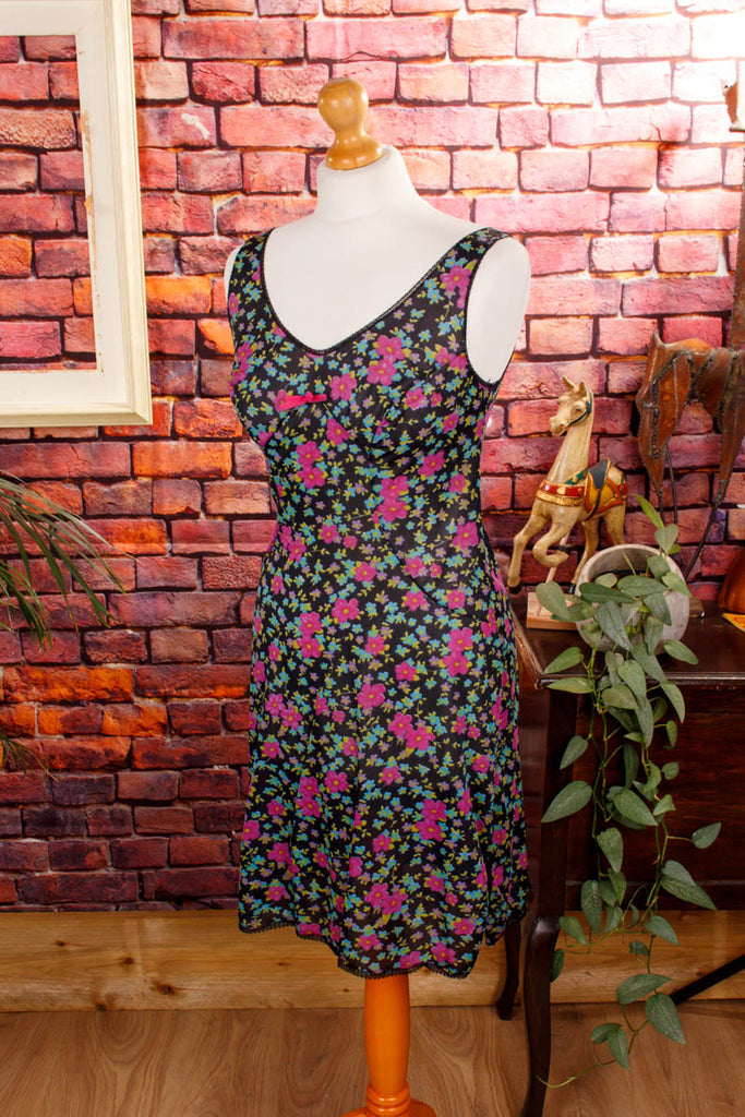 70s Perlon Unterkleid bunt 70er bunt Disco Frau Rockabilly S 36-38 Schlager Special vintageberlin.de