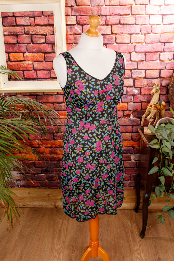 70s Perlon Unterkleid bunt 70er bunt Disco Frau Rockabilly S 36-38 Schlager Special vintageberlin.de