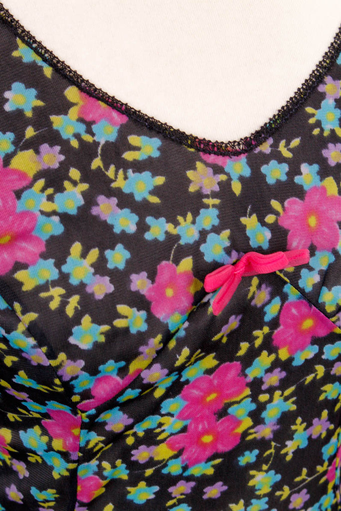 70s Perlon Unterkleid bunt 70er bunt Disco Frau Rockabilly S 36-38 Schlager Special vintageberlin.de