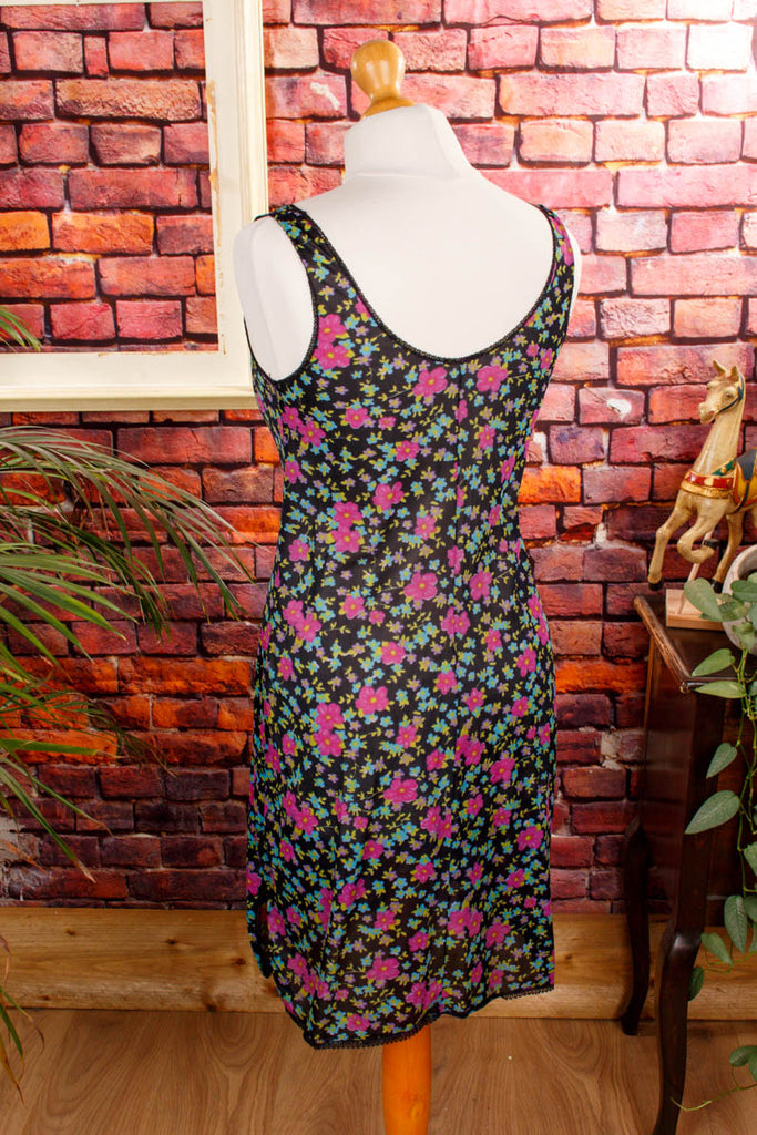 70s Perlon Unterkleid bunt 70er bunt Disco Frau Rockabilly S 36-38 Schlager Special vintageberlin.de