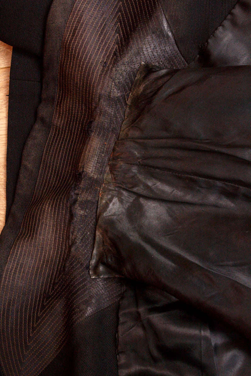 40s Blazer schwarz Wolle