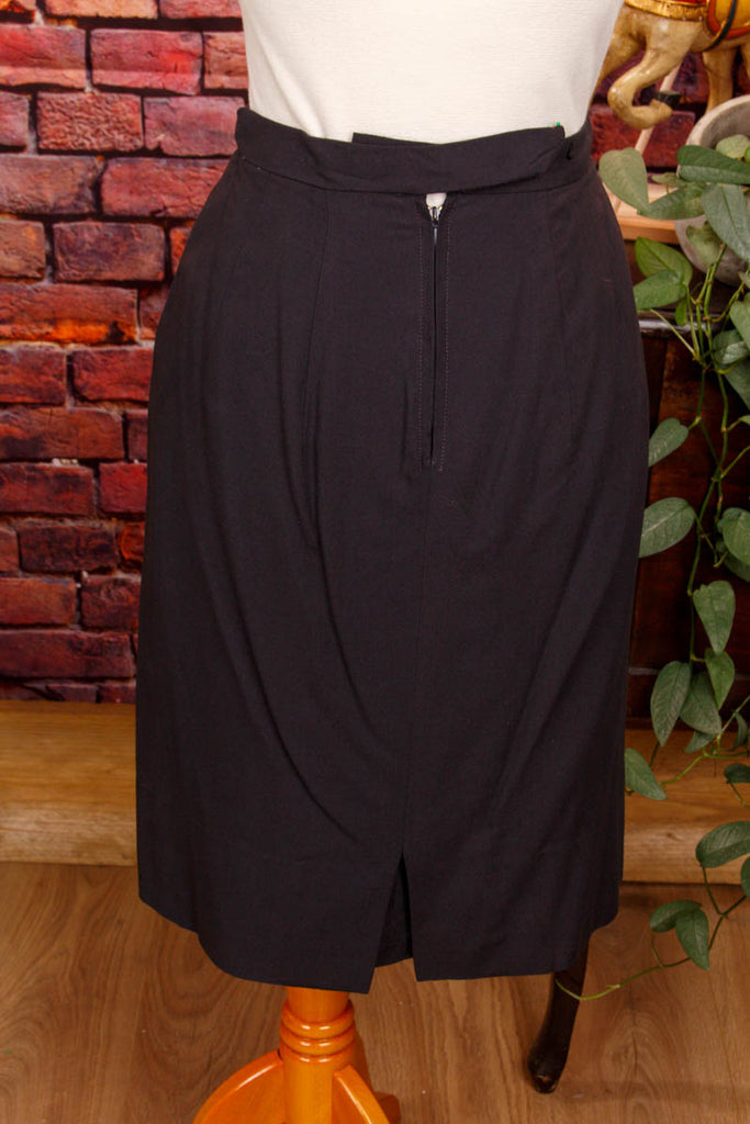 Vintage Bleistiftrock anthrazit 50er 60er Frau grau real-rockabilly Rockabilly Sekretärin Special XS 32-34 vintageberlin.de