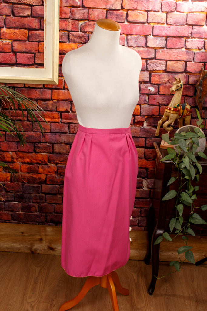 60s Rockabella Bleistiftrock pink 60er Disco Frau pink real-rockabilly Rockabilly Sekretärin Special XS 32-34 vintageberlin.de