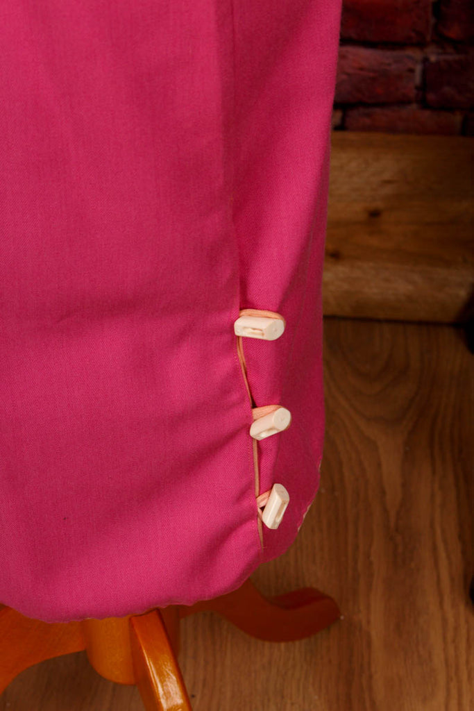 60s Rockabella Bleistiftrock pink 60er Disco Frau pink real-rockabilly Rockabilly Sekretärin Special XS 32-34 vintageberlin.de