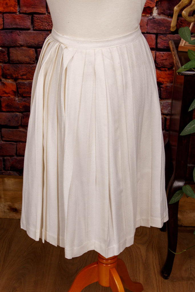 60s Mini Faltenrock weiß 50er 60er 70er Disco Frau real-disco real-rockabilly Rockabilly Sekretärin Special weiß XS 32-34 vintageberlin.de