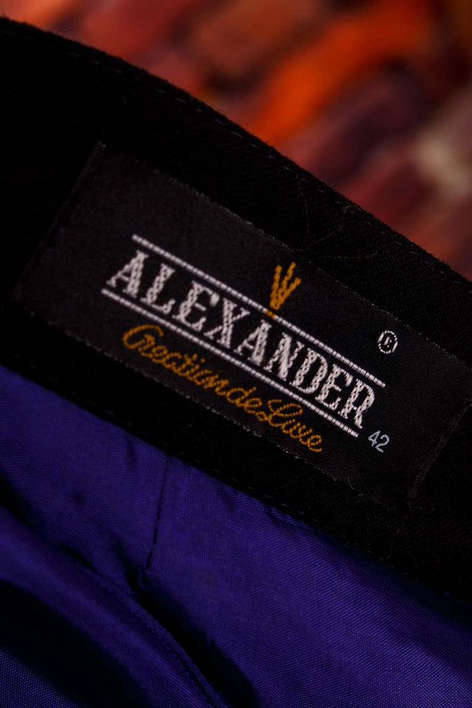 lila Wollrock Mond+Sterne 80er 90er blau Boho Frau Gothic lila M 40-42 real-boho Special vintageberlin.de