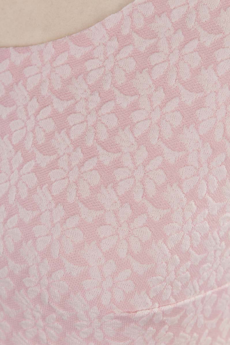 70s Schlagerkleid rosa Muster