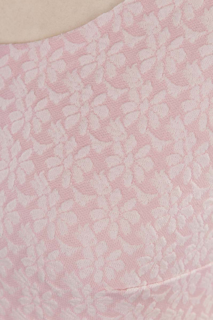 70s Schlagerkleid rosa Muster