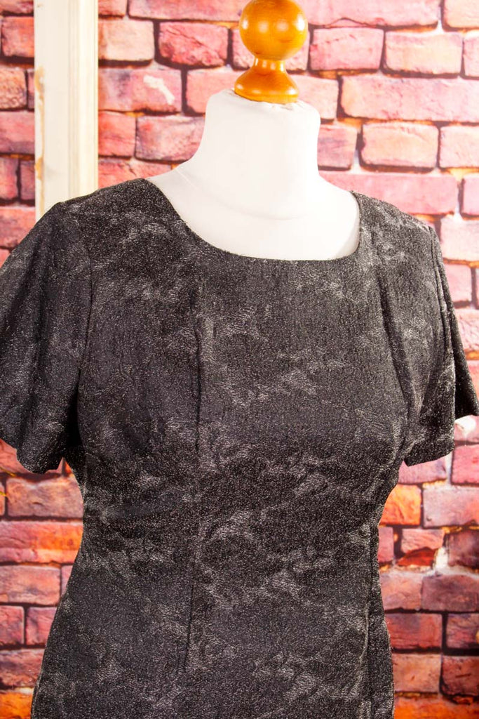 60s Etuikleid silber glitzer