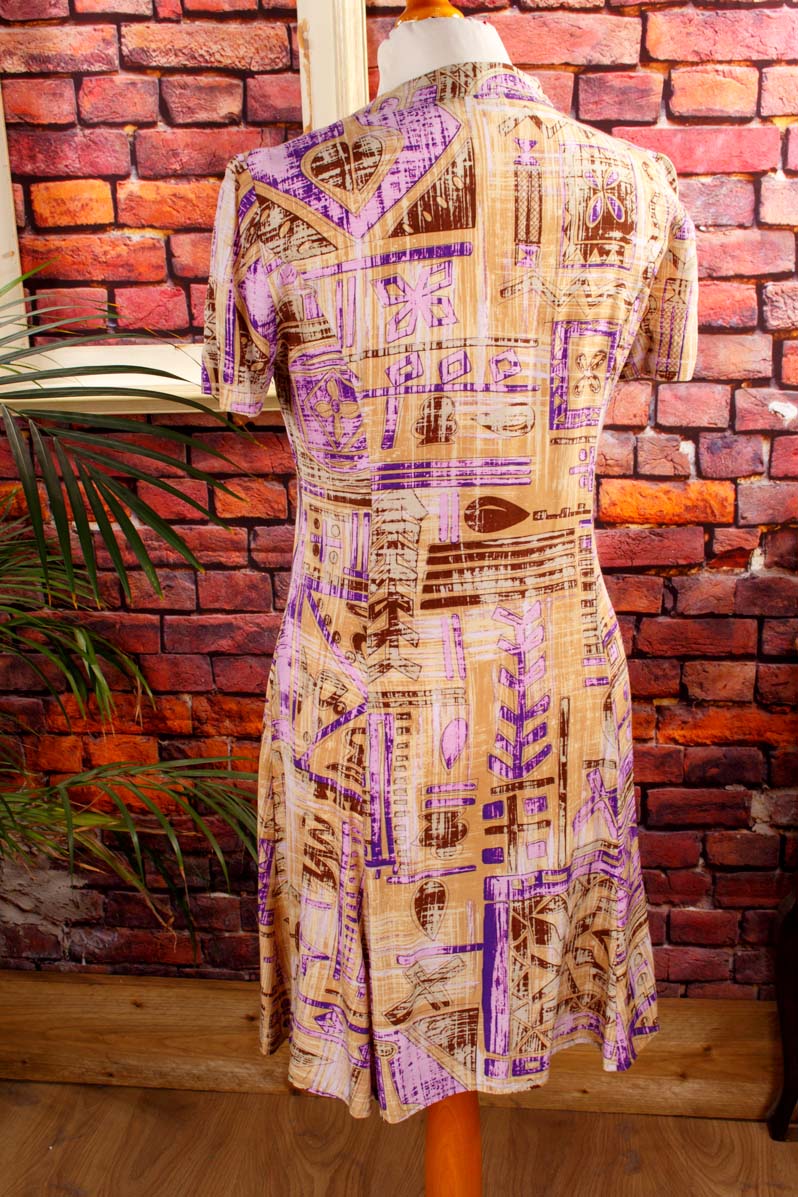 80s Sommerkleid bunt Muster