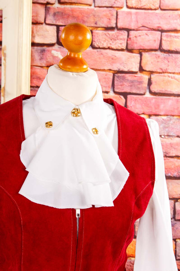 70s Lederweste rot 60er 70er Boho Disco Frau M 40-42 real-boho real-disco Rockabilly rot Schlager Special vintageberlin.de