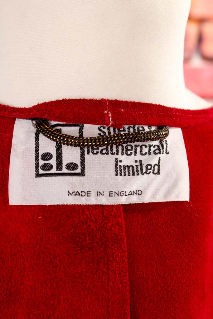 70s Lederweste rot Default Title 60er 70er Boho Disco Frau M 40-42 real-boho real-disco Rockabilly rot Schlager Special vintageberlin.de