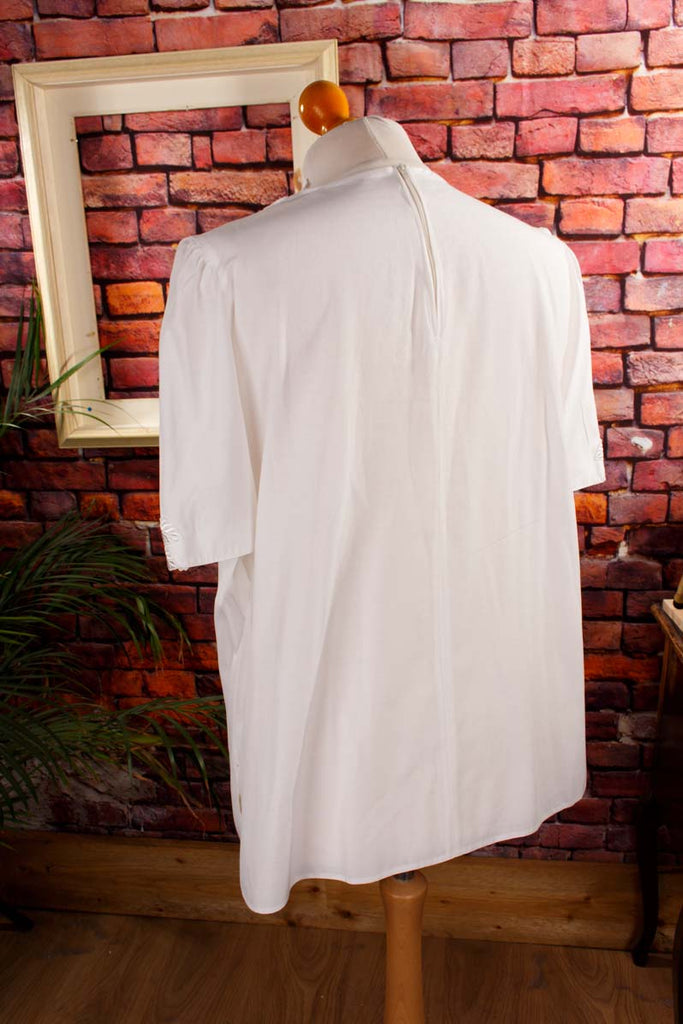 romantische Bluse weiß mit Spitze