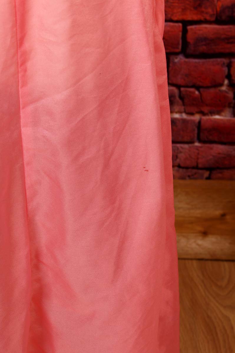 70s Kleid rosa Organza transparent