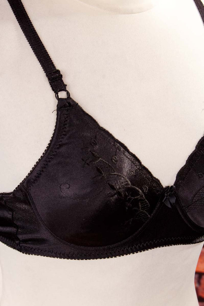 Vintage Schalen-BH schwarz