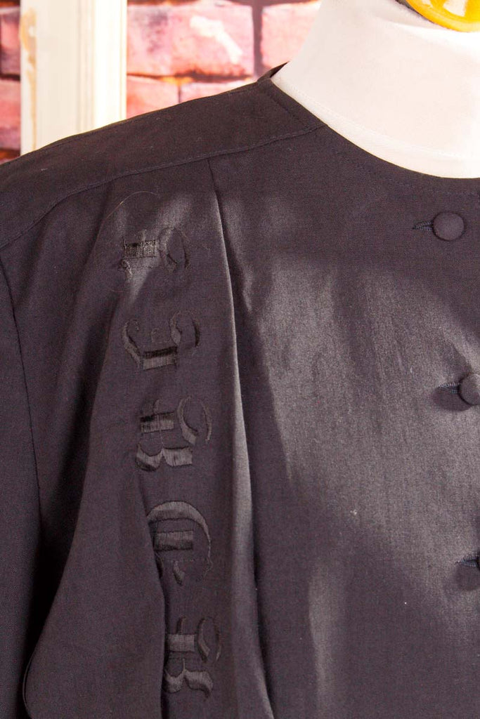 extravaganter Blazer schwarz Wollmix