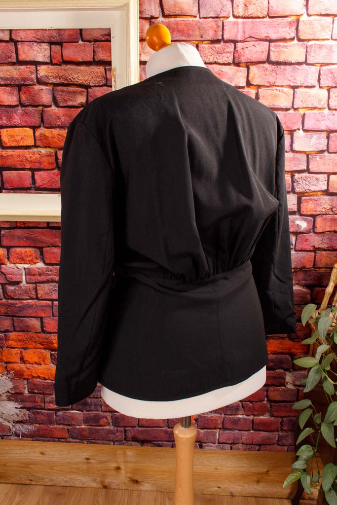 extravaganter Blazer schwarz Wollmix