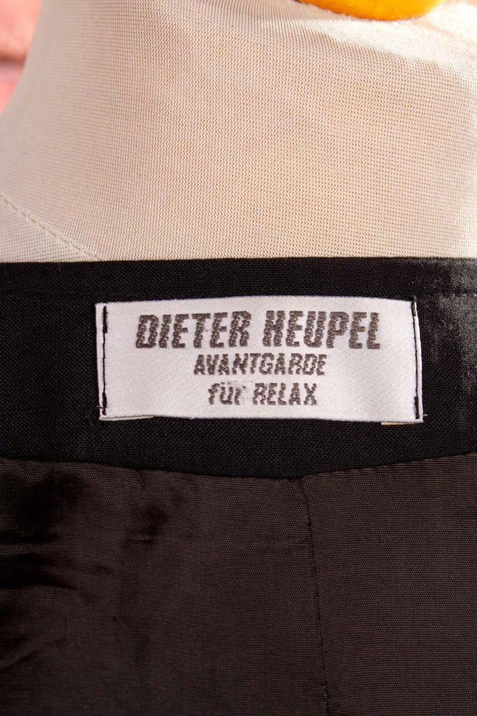 extravaganter Blazer schwarz Wollmix