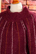 Vintage Strick Pulli lila weiter Kragen