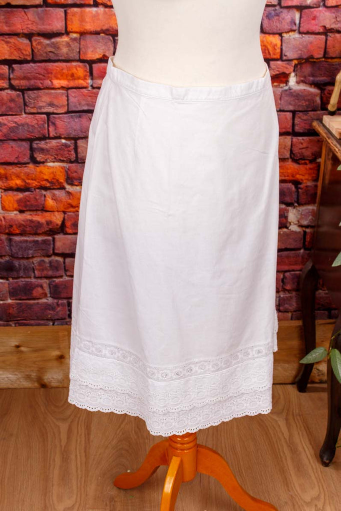 antiker Unterrock weiß Baumwolle