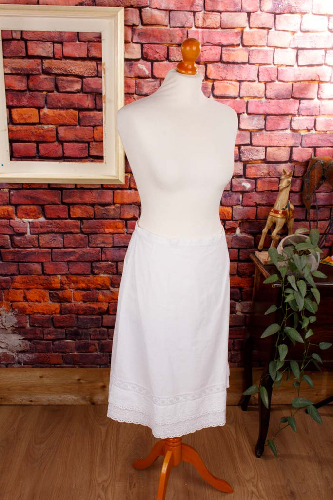 antiker Unterrock weiß Baumwolle