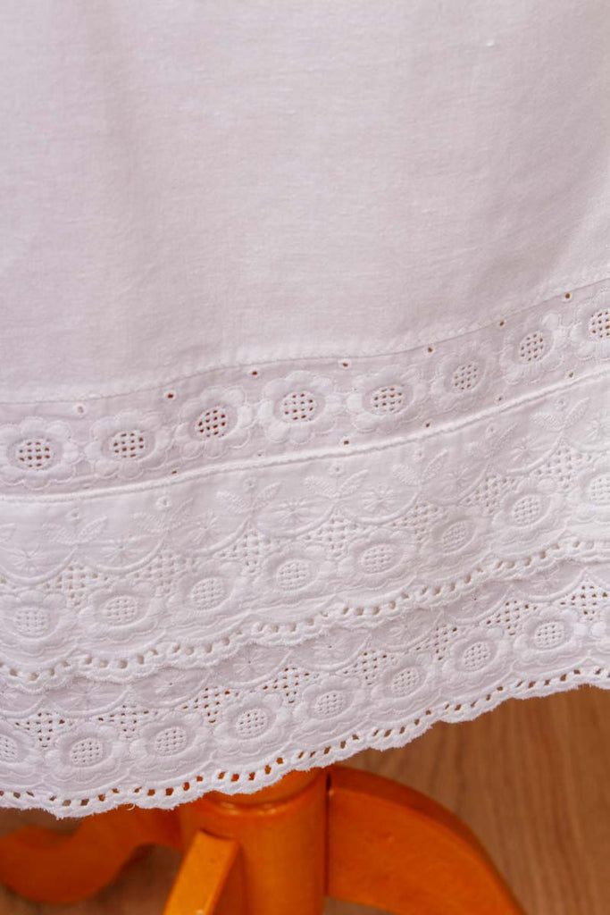 antiker Unterrock weiß Baumwolle