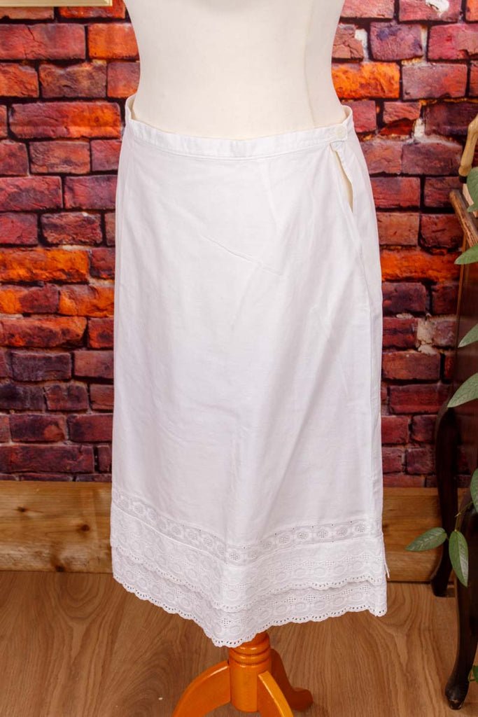 antiker Unterrock weiß Baumwolle