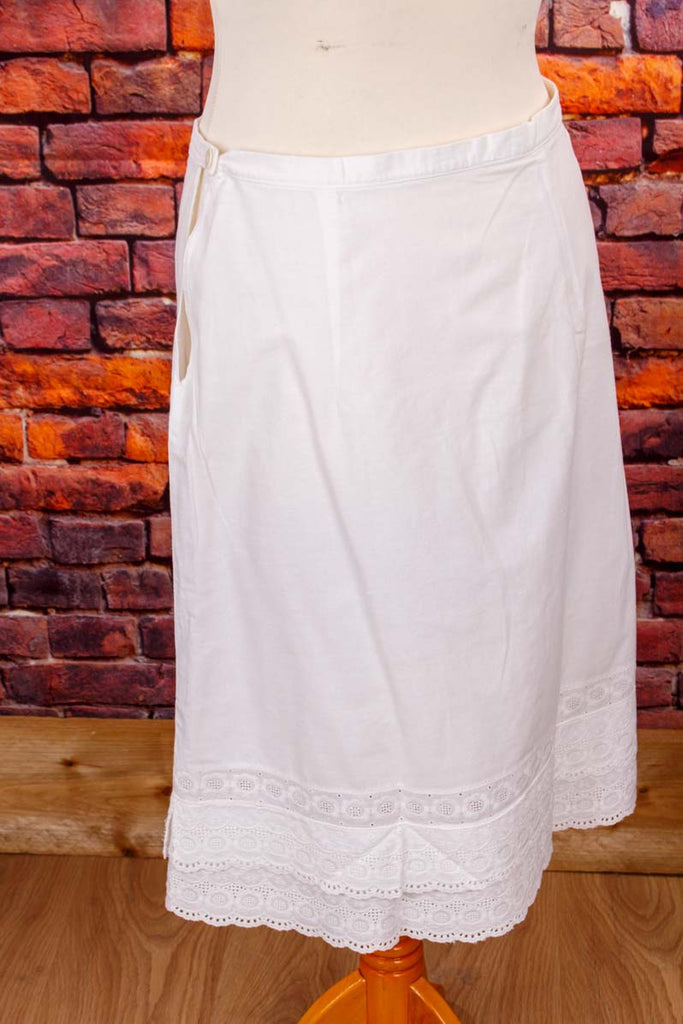 antiker Unterrock weiß Baumwolle