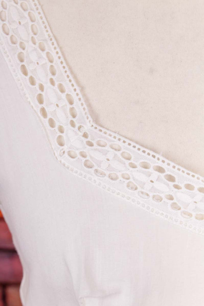 DDR Nachthemd Unterhemd weiß Baumwolle