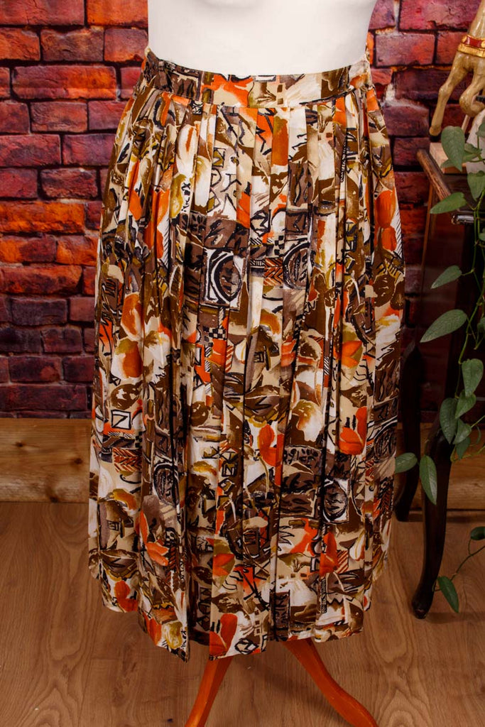 80s Viskoserock Falten