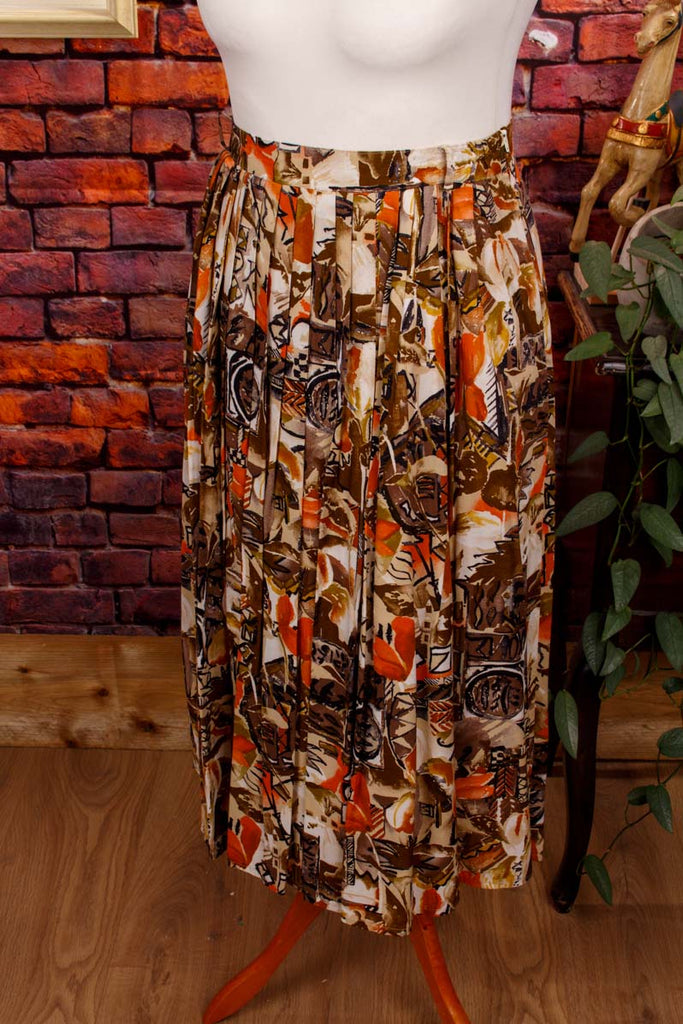 80s Viskoserock Falten