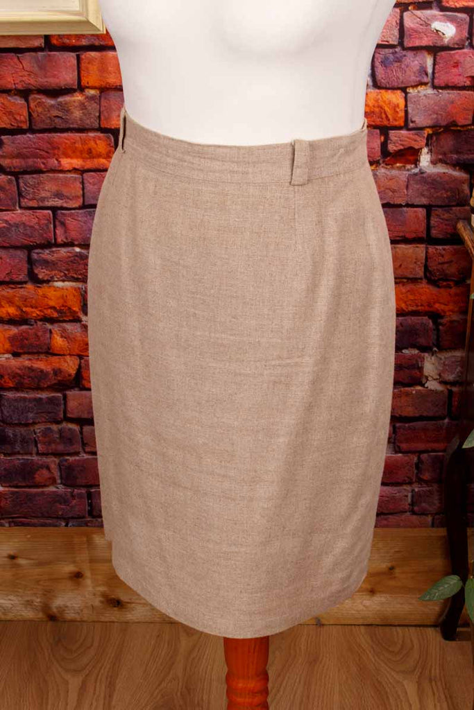 Bleistiftrock beige Leinen
