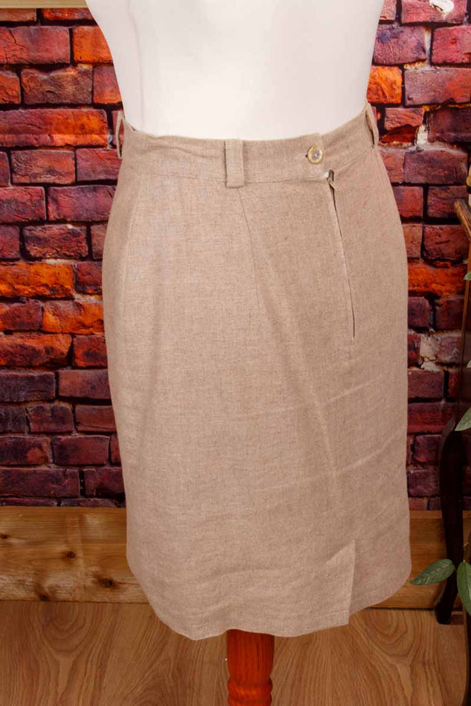 Bleistiftrock beige Leinen