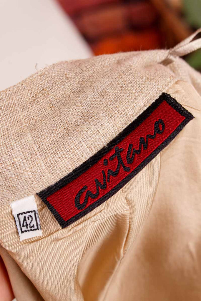 Bleistiftrock beige Leinen