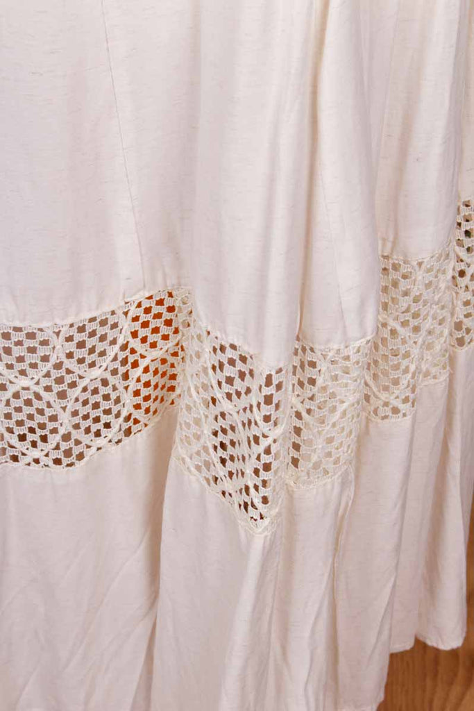 Boho Hippierock beige Leinenmix