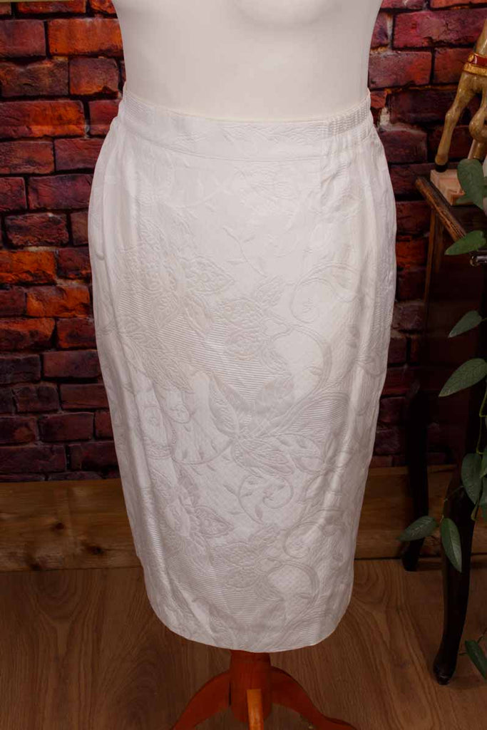 80s Rock weiß Brokat